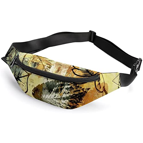 Art Autumn Leaves Bauchtasche, für Erwachsene und Kinder, Sport-Hüfttasche für Männer und Frauen, Art Autumn Leaves, Einheitsgröße, Hüfttaschen von KKKKKOUU