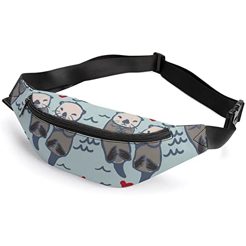Bauchtasche mit Meeresotter-Muster, für Erwachsene und Kinder, Sporttasche für Männer und Frauen, Seeotter-Muster, Einheitsgröße, Hüfttaschen von KKKKKOUU