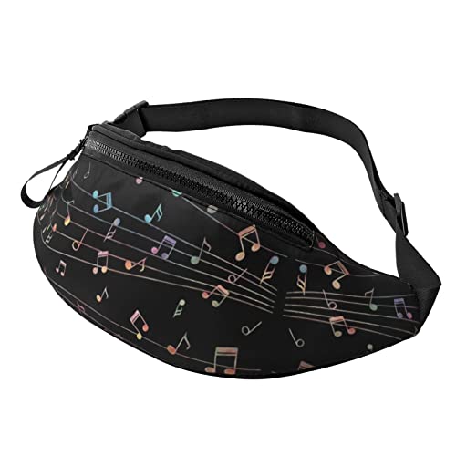 Bauchtasche mit Musiknoten für Männer und Frauen, Outdoor, Laufen, Wandern, Music 03music 03, Einheitsgröße, Hüfttaschen von KKKKKOUU