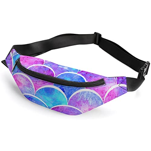 Bauchtasche mit farbigen Herzen, Zebramuster, für Erwachsene und Kinder, Sporttasche für Männer und Frauen, Helle Aquarellwaagen-Formen, Einheitsgröße, Hüfttaschen von KKKKKOUU