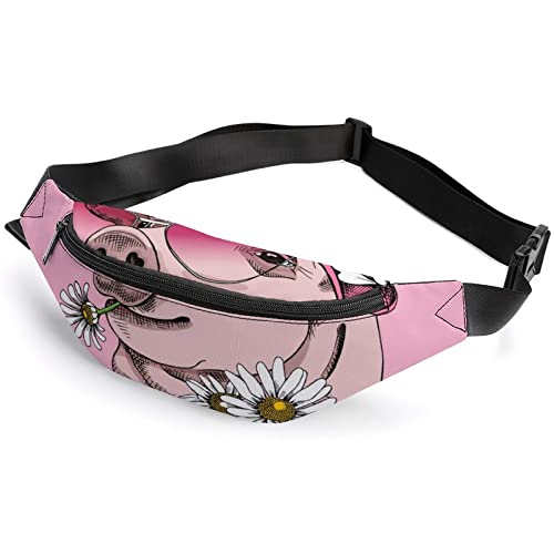 Be Happy Pig Bauchtasche für Erwachsene und Kinder, Sport-Hüfttasche für Männer und Frauen, Be Happy Pig, Einheitsgröße, Hüfttaschen von KKKKKOUU