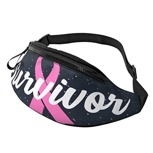 Brustkrebs-Überlebende Bauchtasche, modische Hüfttasche, verstellbare Hüfttasche für Männer und Frauen, Schwarz , Einheitsgröße, Hüfttaschen von KKKKKOUU