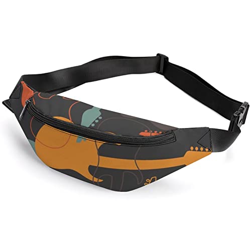 Gürteltasche für Erwachsene und Kinder, Motiv: Flagge, Weed Leaf, Buntes Musikstück, Einheitsgröße, Hüfttaschen von KKKKKOUU