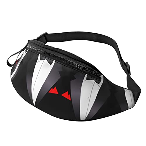 Gürteltasche mit Fliege, Clipart Smoking, stilvolle Hüfttasche, Mehrzweck-Rucksack für Damen und Herren, Schwarz , Einheitsgröße, Hüfttaschen von KKKKKOUU