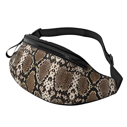 Gürteltasche mit Schlangenhaut, Schlangenhaut-Hüfttasche für Männer und Frauen, Outdoor, Laufen, Wandern, Snake Skin 04snake Skin 04, Einheitsgröße, Hüfttaschen von KKKKKOUU