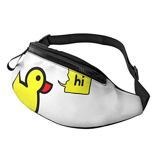 Hi Duck Gürteltasche, modische Hüfttasche, verstellbare Hüfttasche für Damen und Herren, Schwarz , Einheitsgröße, Hüfttaschen von KKKKKOUU