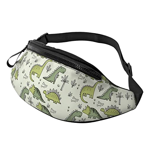 Lustige Dinosaurier-Bauchtasche für Männer und Frauen, Outdoor, Laufen, Wandern, Dino 01dino 01, Einheitsgröße, Hüfttaschen von KKKKKOUU