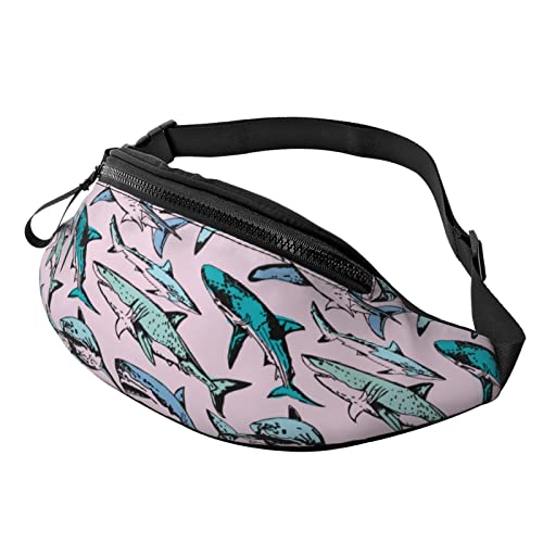 Lustige Tierhai-Gürteltasche, lässige Brusttasche, Hüfttasche, überall Gürteltasche, Schultertasche für Damen und Herren, Shark-4ashark-4a, Einheitsgröße, Hüfttaschen von KKKKKOUU