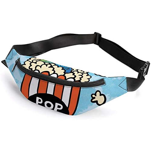 Pop Corn lustige Dinosaurier-Bauchtasche, für Erwachsene und Kinder, Sport-Hüfttasche für Männer und Frauen, Pop Corn Funny Dinosaurier, Einheitsgröße, Hüfttaschen von KKKKKOUU