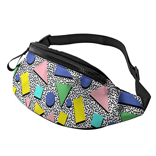 Retro 80er 90er Jahre Bauchtasche, lässige Brusttasche, Hüfttasche, Überall, Gürteltasche, Sling Bag für Damen und Herren, 90s-1c90s-1c, Einheitsgröße, Hüfttaschen von KKKKKOUU