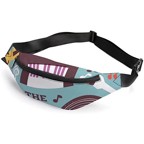 Schnauzer Bauchtasche für Erwachsene und Kinder, Sport-Hüfttasche für Männer und Frauen, Bunte Musik, Einheitsgröße, Hüfttaschen von KKKKKOUU