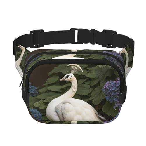 Bauchtasche mit Pfauenmotiv, klein, modisch, leicht, für Damen und Herren, Laufen, Workout, Wandern, Reisen Bauchtasche mit Pfauenmotiv, klein, modisch, leicht, für Damen und Herren, Laufen, Workout, Wandern, Reisen von KKLWEGU