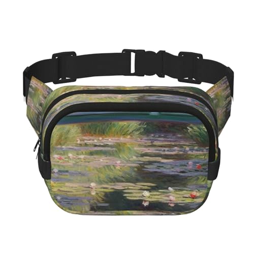 Bauchtasche mit Seerosenmotiv, klein, modisch, leicht, für Damen und Herren, Laufen, Workout, Wandern, Reisen Bauchtasche mit Seerosenmotiv, klein, modisch, leicht, für Damen und Herren, Laufen, Workout, Wandern, Reisen von KKLWEGU