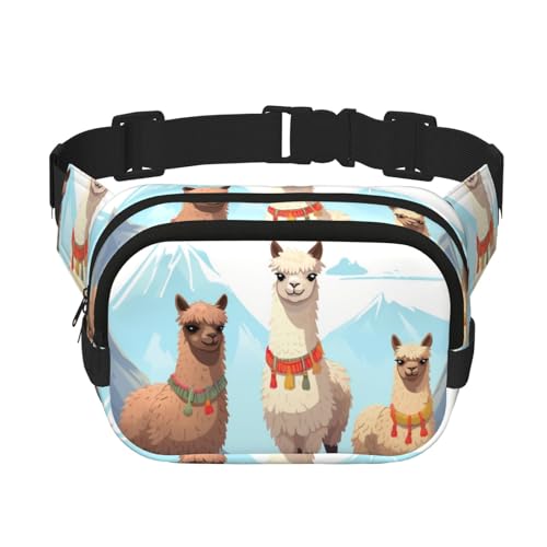 Gürteltasche aus Lama und Alpaka, klein, modisch, leicht, für Damen und Herren, Laufen, Workout, Wandern, Reisen von KKLWEGU
