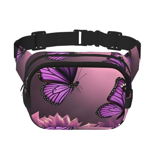 Gürteltasche mit 3D-Blumenmuster, klein, modisch, leicht, für Damen und Herren, Laufen, Workout, Wandern, Reisen von KKLWEGU