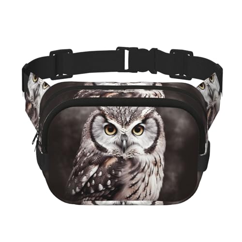 Gürteltasche mit Eulen-Motiv, klein, modisch, leicht, für Damen und Herren, Laufen, Workout, Wandern, Reisen von KKLWEGU