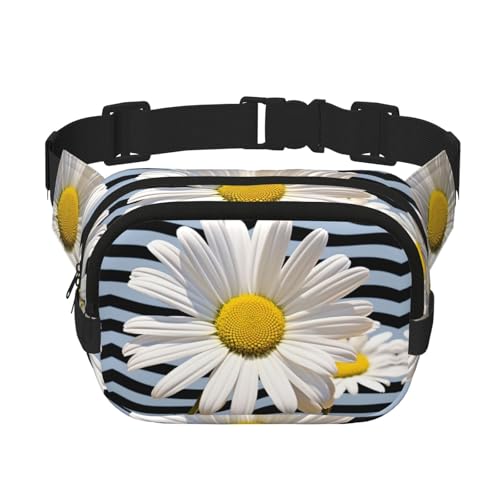 Gürteltasche mit Gänseblümchen-Motiv, klein, modisch, leicht, für Damen und Herren, Laufen, Workout, Wandern, Reisen von KKLWEGU