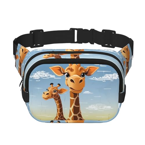 Gürteltasche mit Giraffen-Motiv, klein, modisch, leicht, für Damen und Herren, Laufen, Workout, Wandern, Reisen von KKLWEGU