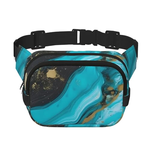 Gürteltasche mit Marmor, klein, modisch, leicht, für Damen, Herren, Laufen, Workout, Wandern, Reisen von KKLWEGU