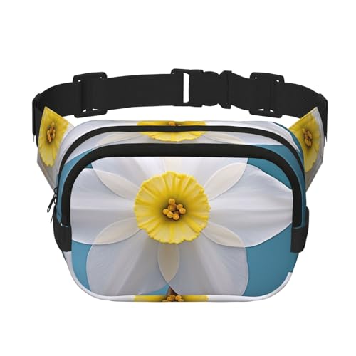 Gürteltasche mit Narzissen-Motiv, klein, modisch, leicht, für Damen und Herren, Laufen, Workout, Wandern, Reisen von KKLWEGU