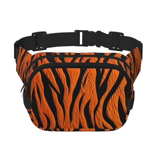 Gürteltasche mit Tigerstreifen, klein, modisch, leicht, für Damen und Herren, Laufen, Workout, Wandern, Reisen von KKLWEGU