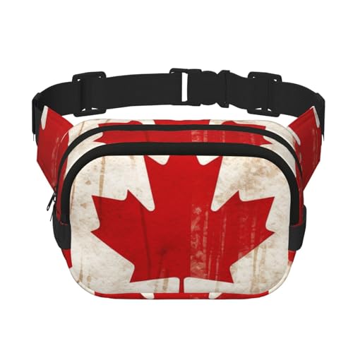 Gürteltasche mit kanadischer Flagge, klein, modisch, leicht, für Damen und Herren, Laufen, Workout, Wandern, Reisen von KKLWEGU