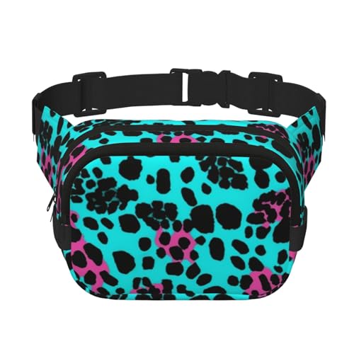 Gürteltasche mit niedlichem Leopardenmuster, klein, modisch, leicht, für Damen und Herren, Laufen, Workout, Wandern, Reisen von KKLWEGU