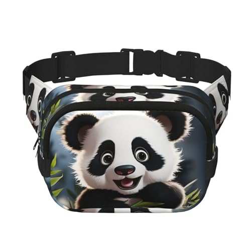Gürteltasche mit niedlichem Panda-Motiv, klein, modisch, leicht, für Damen und Herren, Laufen, Workout, Wandern, Reisen von KKLWEGU