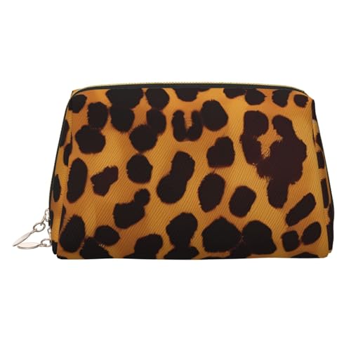 KKLWEGU Coole Make-up-Tasche aus Leder mit Geparden-Leopardenmuster, wasserdicht, kleine Make-up-Tasche, mit Reißverschluss, tragbare Reise-Kulturbeutel für Damen und Mädchen, gold, Einheitsgröße KKLWEGU Coole Make-up-Tasche aus Leder mit Geparden-Leopardenmuster, wasserdicht, kleine Make-up-Tasche, mit Reißverschluss, tragbare Reise-Kulturbeutel für Damen und Mädchen, gold, Einheitsgröße von KKLWEGU