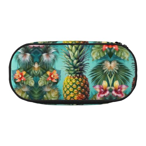 KKLWEGU Großes Federmäppchen, tragbar, niedliches Federmäppchen mit Doppelreißverschluss, tropischer Ananas-Organizer, Make-up-Tasche für Damen und Herren, Schwarz, Einheitsgröße, schwarz, Talla única KKLWEGU Großes Federmäppchen, tragbar, niedliches Federmäppchen mit Doppelreißverschluss, tropischer Ananas-Organizer, Make-up-Tasche für Damen und Herren, Schwarz, Einheitsgröße, schwarz, Talla única von KKLWEGU