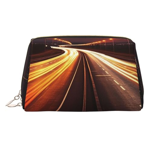 KKLWEGU Highway Make-up-Tasche aus leichtem Leder, wasserdicht, Kosmetiktasche, Organizer, kleine Make-up-Tasche, mit Reißverschluss, tragbare Reise-Kulturbeutel für Damen und Mädchen, gold KKLWEGU Highway Make-up-Tasche aus leichtem Leder, wasserdicht, Kosmetiktasche, Organizer, kleine Make-up-Tasche, mit Reißverschluss, tragbare Reise-Kulturbeutel für Damen und Mädchen, gold von KKLWEGU