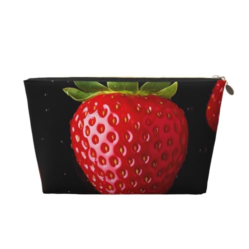 KKLWEGU Kosmetiktasche aus PU-Leder, wasserdicht, tragbar, Reise-Kulturbeutel, Organizer, goldfarbener Reißverschluss, Geschenk für Damen, gold, Einheitsgröße von KKLWEGU