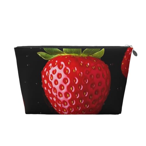 KKLWEGU Kosmetiktasche aus PU-Leder, wasserdicht, tragbar, Reise-Kulturbeutel, Organizer, goldfarbener Reißverschluss, Geschenk für Damen, silber, Einheitsgröße von KKLWEGU