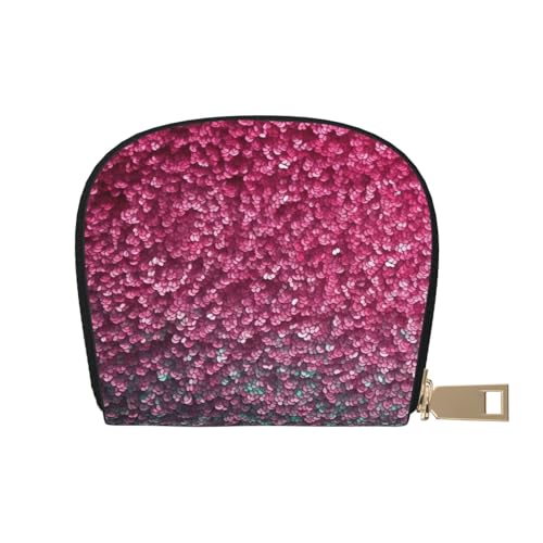 KKLWEGU Kreditkartenetui mit 3D-Glitzer, Leder, Reißverschluss, Kartenetui für Damen, RFID-blockierend, kleine Münzbörse, Akkordeon-Geldbörse, Geschenk von KKLWEGU