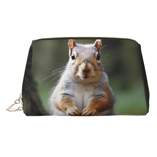 KKLWEGU Make-up-Tasche aus Eichhörnchenleder, wasserdicht, Kosmetiktasche, Organizer, kleine Make-up-Tasche, mit Reißverschluss, tragbare Reise-Kulturbeutel für Damen und Mädchen, gold, Einheitsgröße KKLWEGU Make-up-Tasche aus Eichhörnchenleder, wasserdicht, Kosmetiktasche, Organizer, kleine Make-up-Tasche, mit Reißverschluss, tragbare Reise-Kulturbeutel für Damen und Mädchen, gold, Einheitsgröße von KKLWEGU