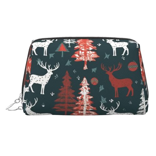 KKLWEGU Make-up-Tasche aus Leder, Motiv: Kuhhhbaum, wasserdicht, Kosmetiktasche, Organizer, kleine Make-up-Tasche, mit Reißverschluss, tragbare Reise-Kulturbeutel für Damen und Mädchen, silber KKLWEGU Make-up-Tasche aus Leder, Motiv: Kuhhhbaum, wasserdicht, Kosmetiktasche, Organizer, kleine Make-up-Tasche, mit Reißverschluss, tragbare Reise-Kulturbeutel für Damen und Mädchen, silber von KKLWEGU