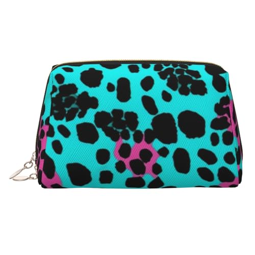 KKLWEGU Make-up-Tasche aus Leder, mit niedlichem Leopardenmuster, wasserdicht, kleine Make-up-Tasche, mit Reißverschluss, tragbar, Reise-Kulturbeutel für Damen und Mädchen, gold, Einheitsgröße KKLWEGU Make-up-Tasche aus Leder, mit niedlichem Leopardenmuster, wasserdicht, kleine Make-up-Tasche, mit Reißverschluss, tragbar, Reise-Kulturbeutel für Damen und Mädchen, gold, Einheitsgröße von KKLWEGU