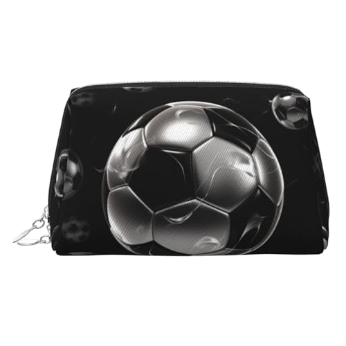 KKLWEGU Make-up-Tasche aus Leder, wasserdicht, klein, mit Reißverschluss, tragbar, Reise-Kulturbeutel für Damen und Mädchen, Schwarz, silber, Einheitsgröße KKLWEGU Make-up-Tasche aus Leder, wasserdicht, klein, mit Reißverschluss, tragbar, Reise-Kulturbeutel für Damen und Mädchen, Schwarz, silber, Einheitsgröße von KKLWEGU