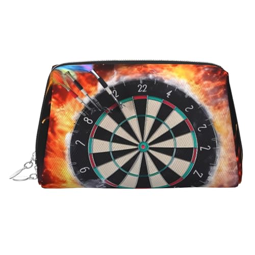 KKLWEGU Make-up-Tasche für Dartscheibe, Leder, wasserdicht, Kosmetiktasche, Organizer, kleine Make-up-Tasche mit Reißverschluss, tragbare Reise-Kulturbeutel für Damen und Mädchen, silber KKLWEGU Make-up-Tasche für Dartscheibe, Leder, wasserdicht, Kosmetiktasche, Organizer, kleine Make-up-Tasche mit Reißverschluss, tragbare Reise-Kulturbeutel für Damen und Mädchen, silber von KKLWEGU