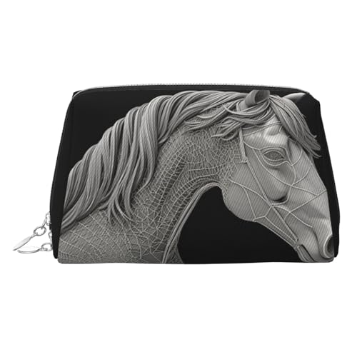 KKLWEGU Make-up-Tasche mit 3D-Ansicht, Leder, wasserdicht, Kosmetiktasche, Organizer, kleine Make-up-Tasche, mit Reißverschluss, tragbare Reise-Kulturbeutel für Damen und Mädchen, silber KKLWEGU Make-up-Tasche mit 3D-Ansicht, Leder, wasserdicht, Kosmetiktasche, Organizer, kleine Make-up-Tasche, mit Reißverschluss, tragbare Reise-Kulturbeutel für Damen und Mädchen, silber von KKLWEGU