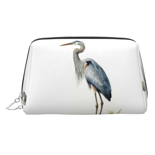 KKLWEGU Make-up-Tasche mit langem Schnabel, Reiherleder, wasserdicht, Kosmetiktasche, Organizer, kleine Make-up-Tasche, mit Reißverschluss, tragbare Reise-Kulturbeutel für Damen und Mädchen, silber KKLWEGU Make-up-Tasche mit langem Schnabel, Reiherleder, wasserdicht, Kosmetiktasche, Organizer, kleine Make-up-Tasche, mit Reißverschluss, tragbare Reise-Kulturbeutel für Damen und Mädchen, silber von KKLWEGU