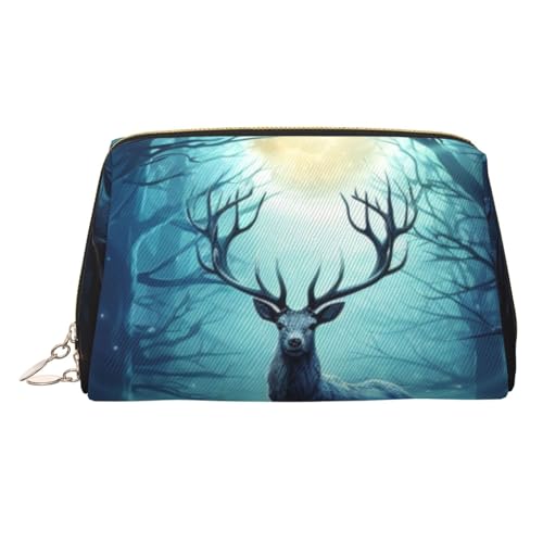 KKLWEGU Moonlight Make-up-Tasche aus Leder, wasserdicht, kleine Make-up-Tasche mit Reißverschluss, tragbar, Reise-Kulturbeutel für Damen und Mädchen, gold, Einheitsgröße KKLWEGU Moonlight Make-up-Tasche aus Leder, wasserdicht, kleine Make-up-Tasche mit Reißverschluss, tragbar, Reise-Kulturbeutel für Damen und Mädchen, gold, Einheitsgröße von KKLWEGU