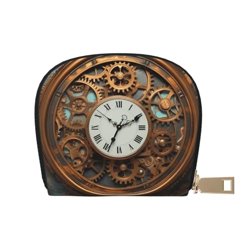 KKLWEGU Rusty Steampunk Uhr Kreditkartenetui Geldbörse Leder Reißverschluss Kartenetui für Frauen Damen RFID-blockierendes Kartenetui Kleine Münzbörse Akkordeon Geldbörse Geschenk KKLWEGU Rusty Steampunk Uhr Kreditkartenetui Geldbörse Leder Reißverschluss Kartenetui für Frauen Damen RFID-blockierendes Kartenetui Kleine Münzbörse Akkordeon Geldbörse Geschenk von KKLWEGU