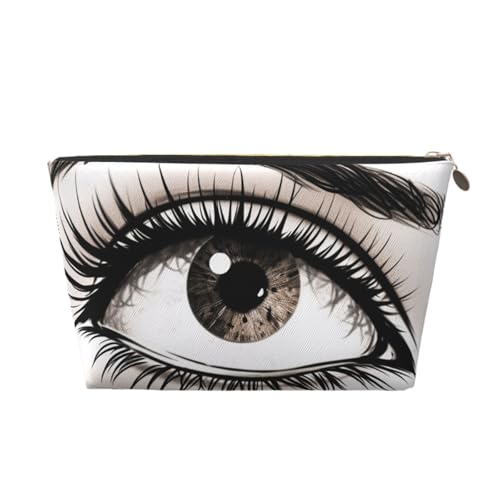 KKLWEGU Wimpern-Kosmetiktasche, PU-Leder, wasserdicht, Make-up-Tasche, tragbar, Reise-Kulturbeutel, Organizer, goldfarbener Reißverschluss, für Damen, gold, Einheitsgröße von KKLWEGU