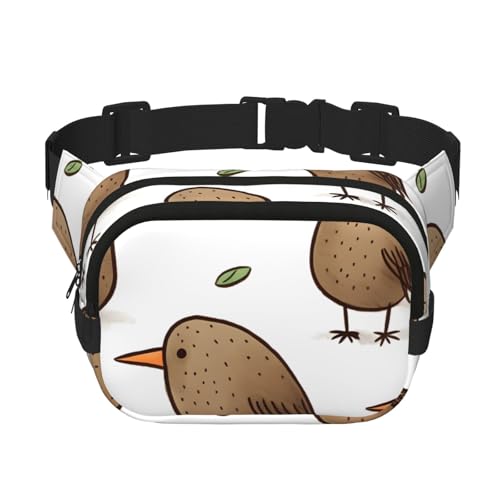 Kiwi Gürteltasche mit Vogelmotiv, klein, modisch, leicht, für Damen und Herren, Laufen, Workout, Wandern, Reisen von KKLWEGU