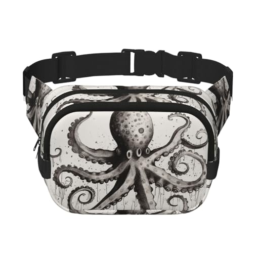 Octopus Bauchtasche, klein, modisch, Crossbody-Tasche, leicht, für Damen und Herren, Laufen, Workout, Wandern, Reisen Octopus Bauchtasche, klein, modisch, Crossbody-Tasche, leicht, für Damen und Herren, Laufen, Workout, Wandern, Reisen von KKLWEGU