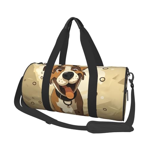 Reisetasche mit Schuhfach, leicht, Wochenendtasche, Cartoon-Hundeknochen, Yoga, Fitnessstudio, Sporttasche für Damen und Herren von KKLWEGU