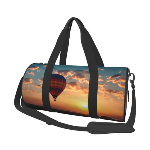 Reisetasche mit Schuhfach, leicht, Wochenendtasche, Heißluftballon, Sonnenuntergang, Yoga, Fitnessstudio, Sporttasche für Damen und Herren Reisetasche mit Schuhfach, leicht, Wochenendtasche, Heißluftballon, Sonnenuntergang, Yoga, Fitnessstudio, Sporttasche für Damen und Herren von KKLWEGU