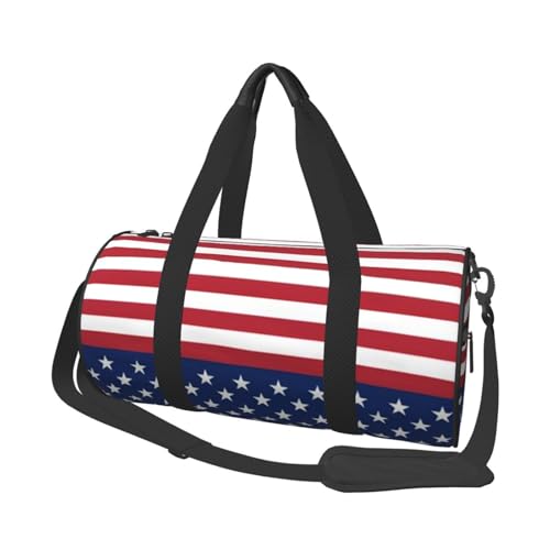 Reisetasche mit Schuhfach, leicht, Wochenendtasche, amerikanische Flagge, Sterne, Streifen, Yoga, Fitnessstudio, Sporttasche für Damen und Herren Reisetasche mit Schuhfach, leicht, Wochenendtasche, amerikanische Flagge, Sterne, Streifen, Yoga, Fitnessstudio, Sporttasche für Damen und Herren von KKLWEGU
