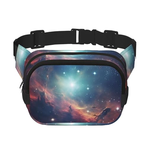 Space With Cluster Bauchtasche, kleine modische Umhängetasche, leicht, für Damen und Herren, Laufen, Workout, Wandern, Reisen Space With Cluster Bauchtasche, kleine modische Umhängetasche, leicht, für Damen und Herren, Laufen, Workout, Wandern, Reisen von KKLWEGU